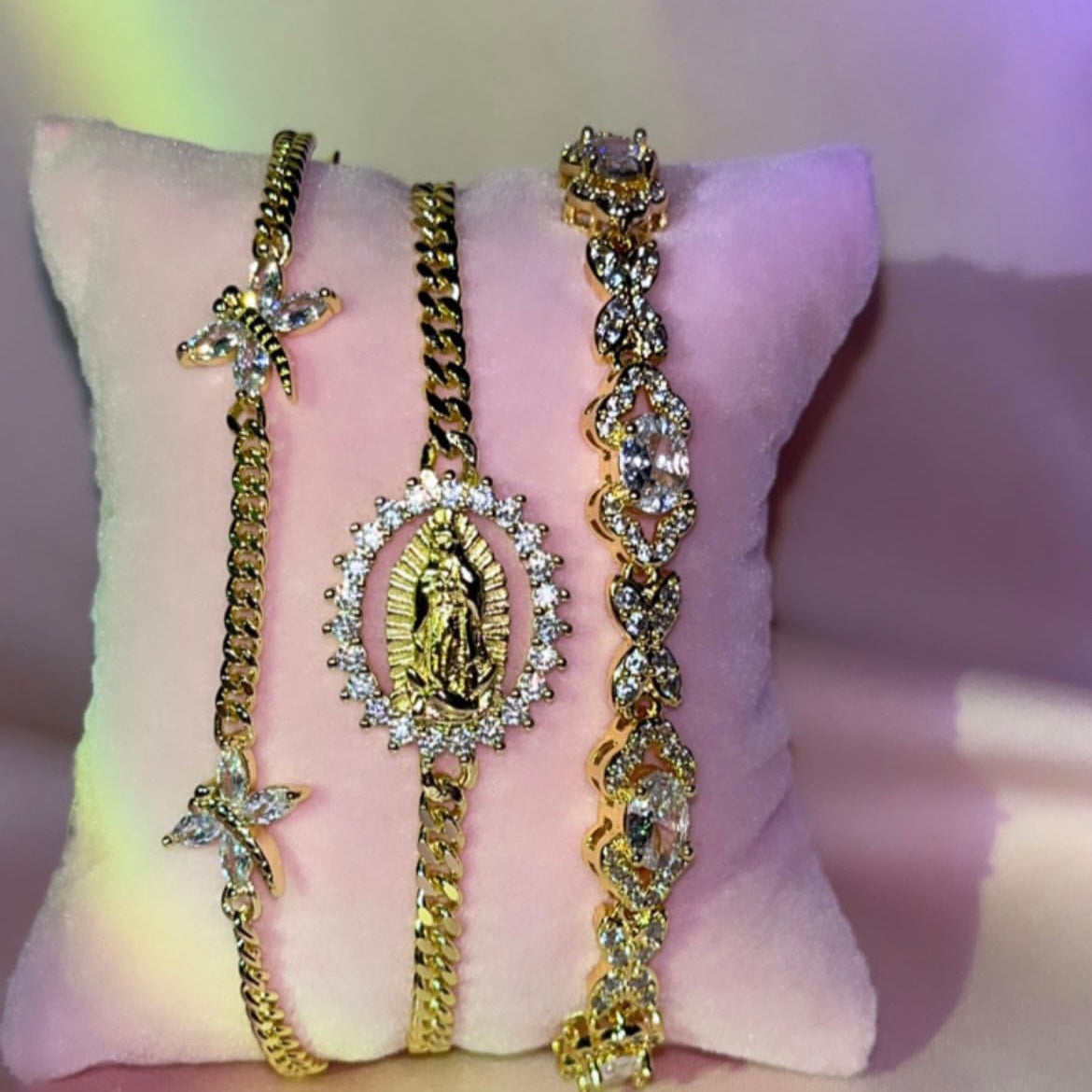 Pulsera Virgen María Ovalada