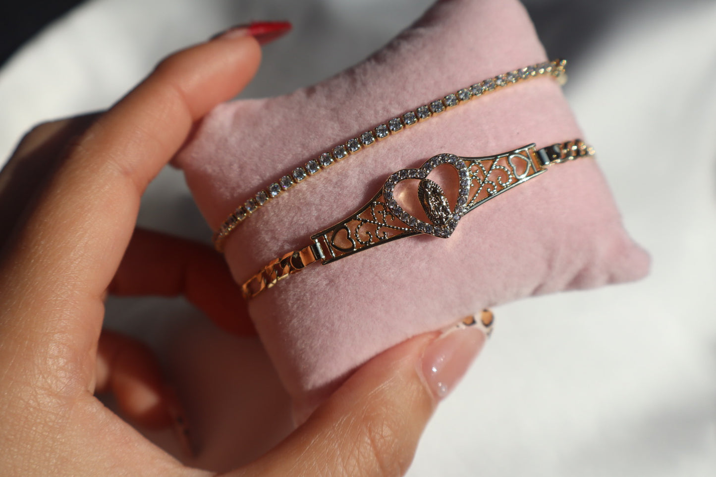 Pulsera corazón virgencita