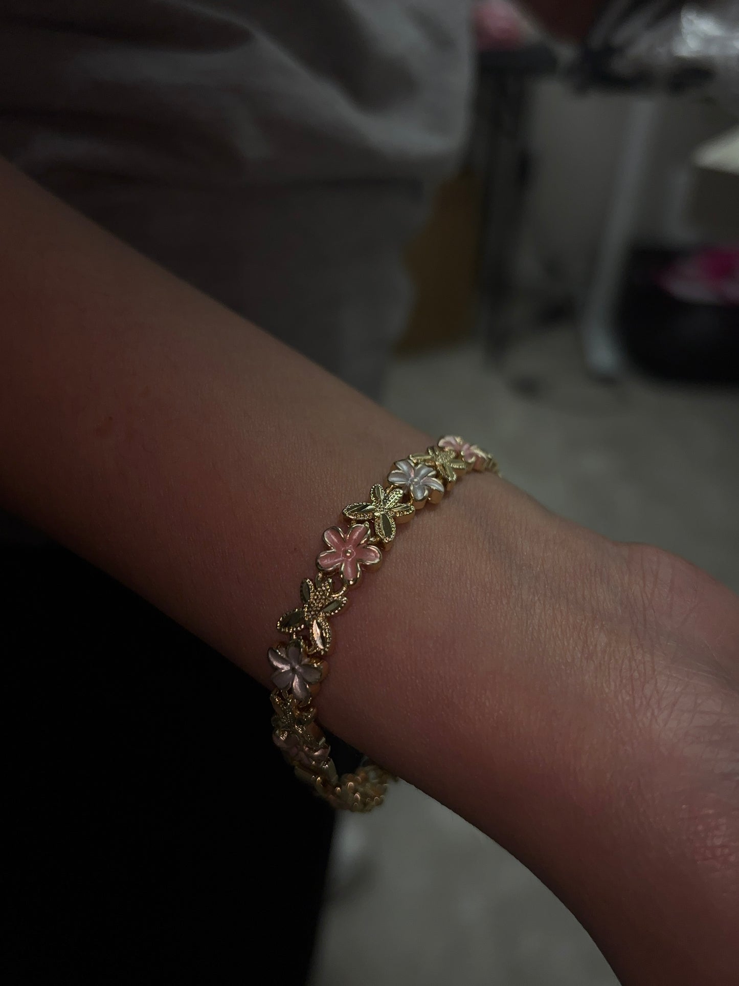 hibiscus flower bracelet