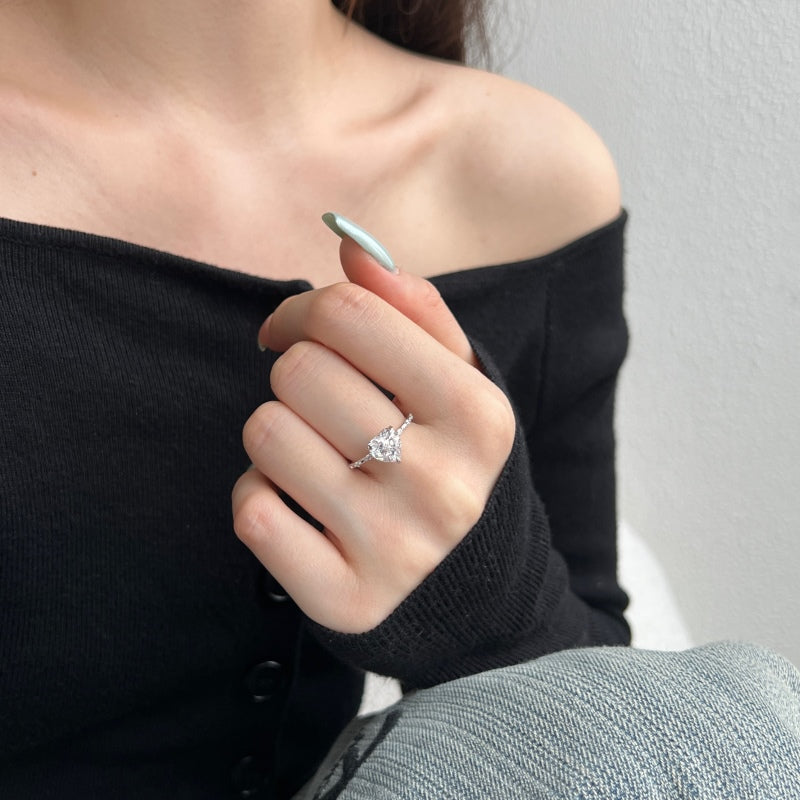 Anillo de plata de ley 925 para San Valentín