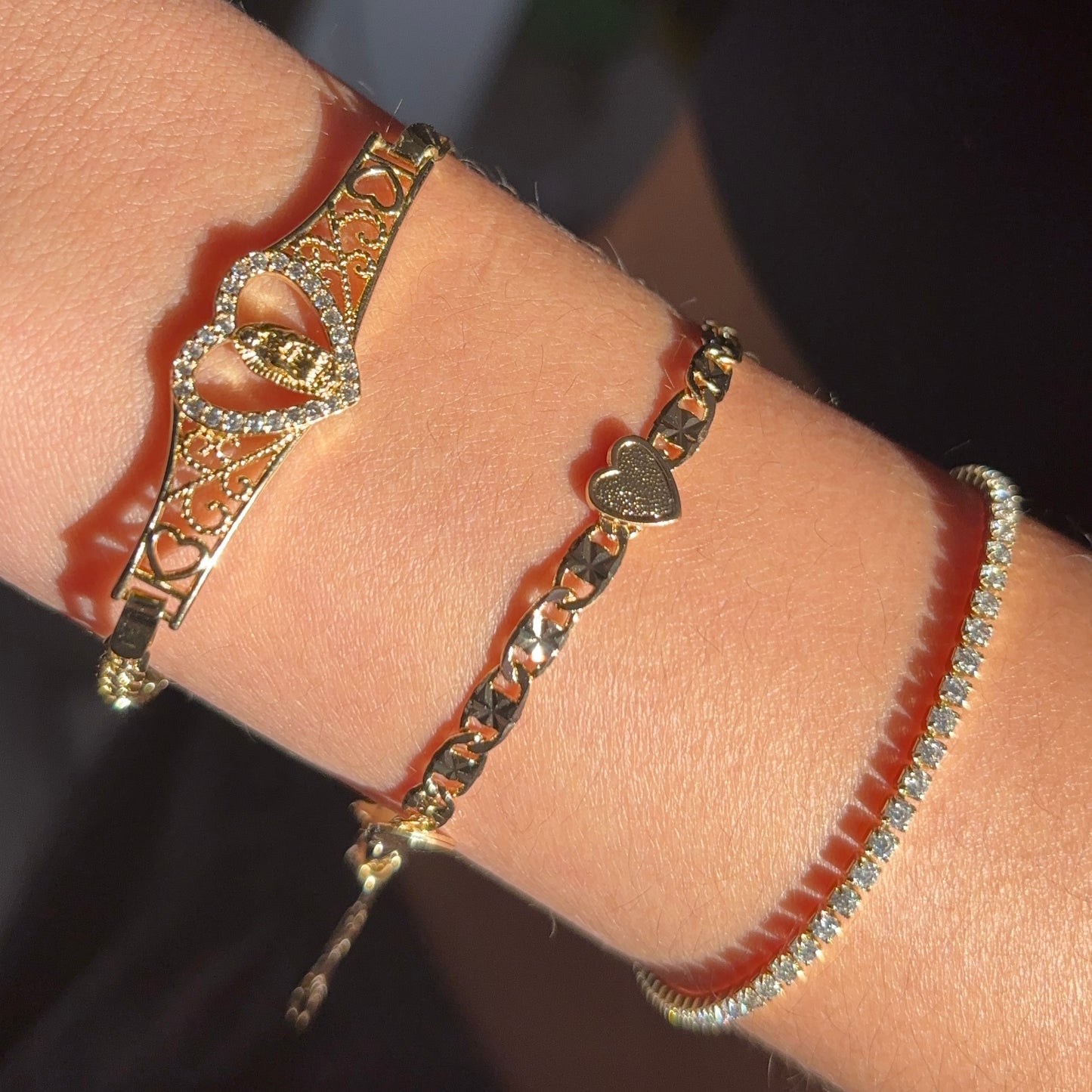 Pulsera Corazón Oro