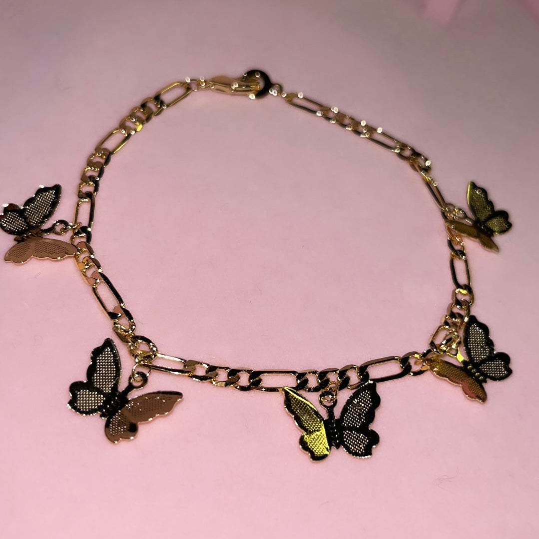 5 pulseras de mariposa