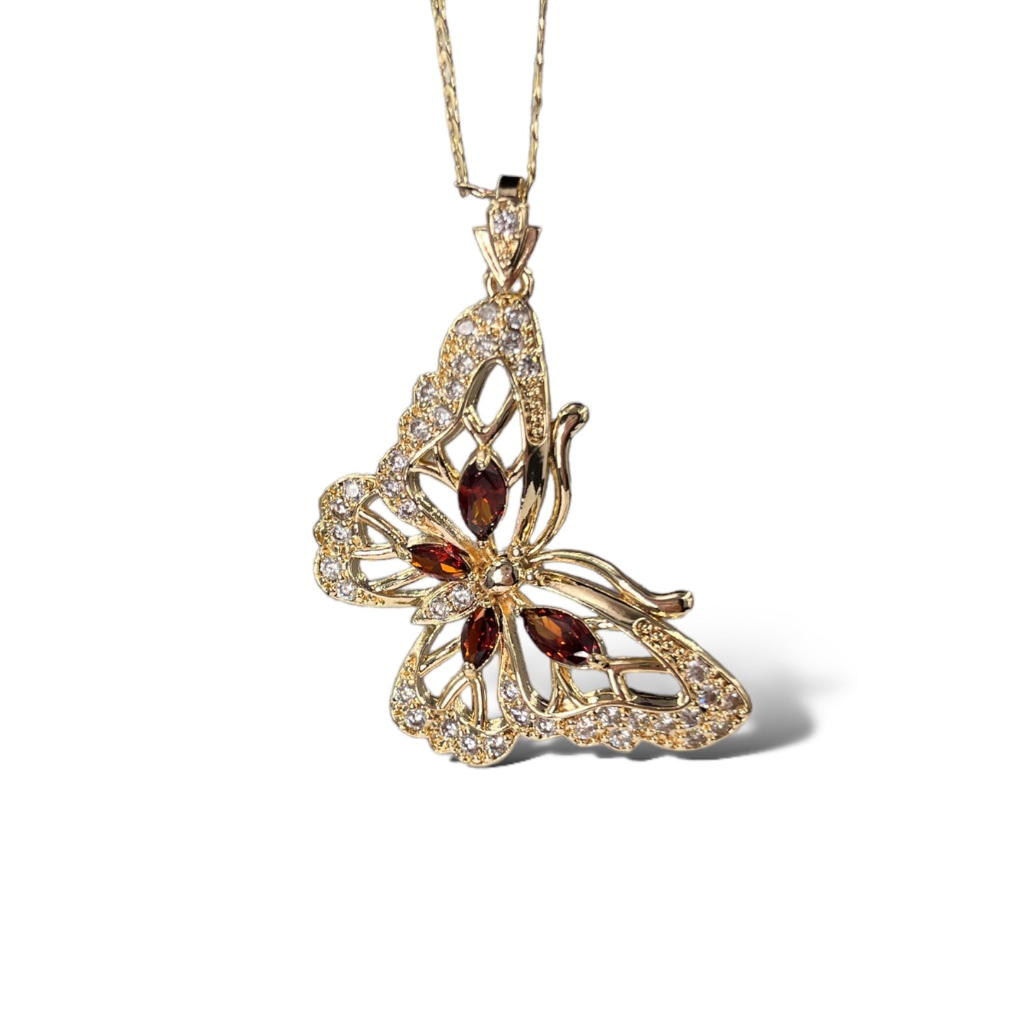 Collar rojo Te quiero Mariposa