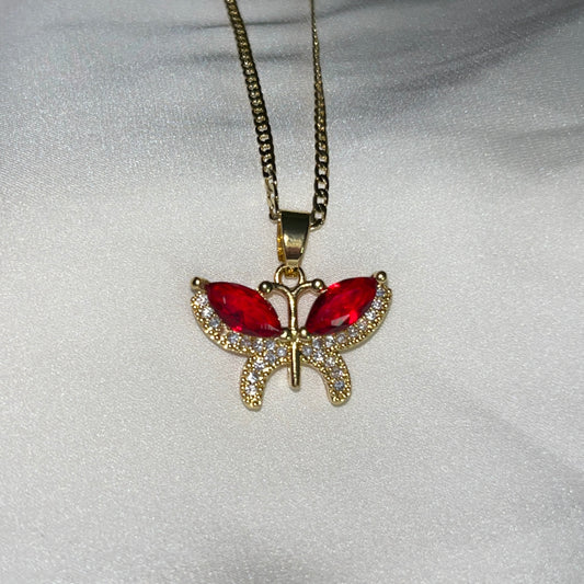 Red Butterfly necklace