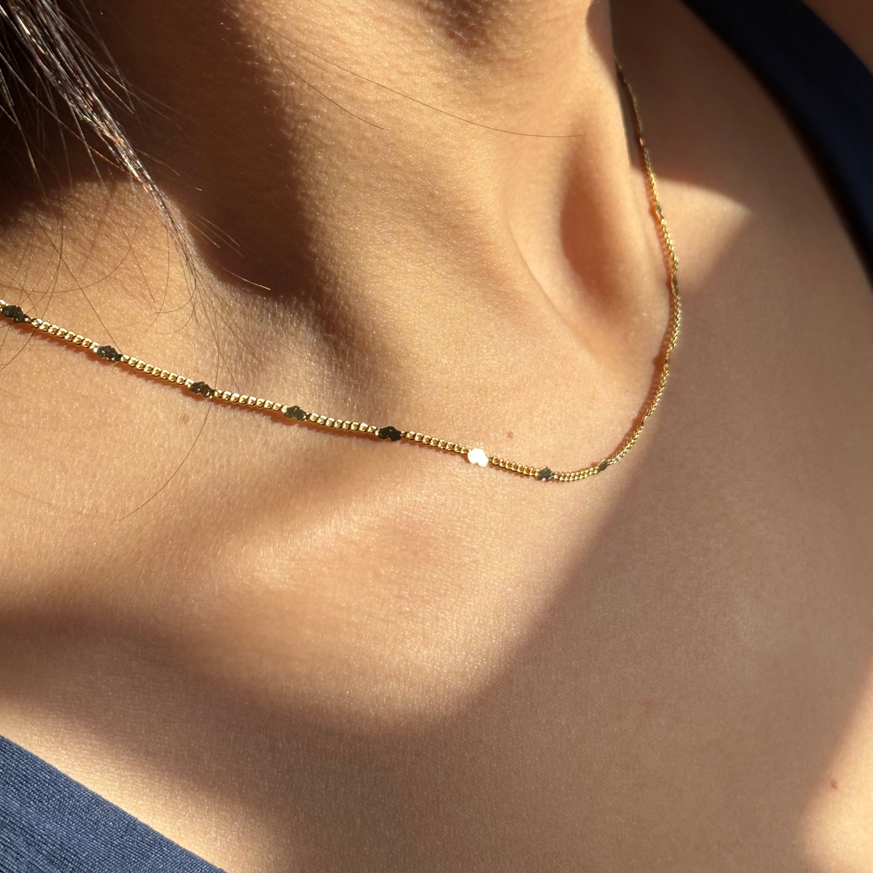 14k Gold plated Heart Chain