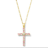 Pink  cross necklace