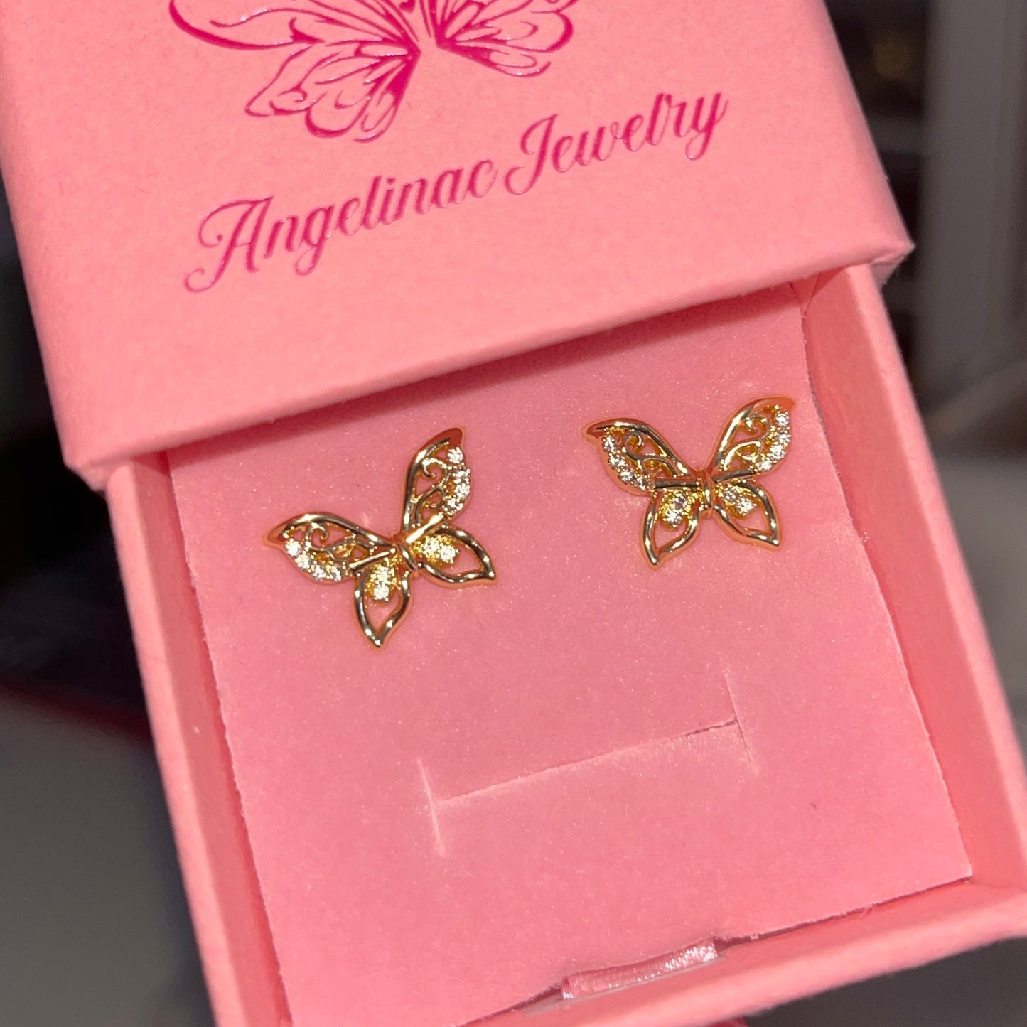 Butterfly stud earrings