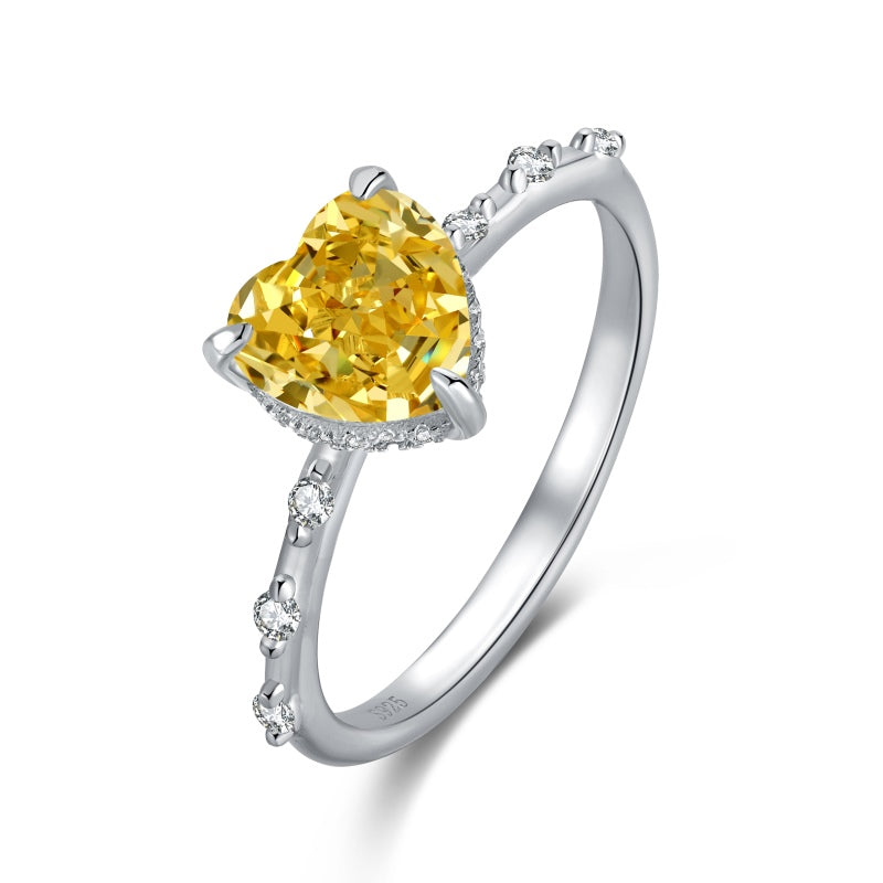 Yellow Valentines 925 Sterling Silver Ring