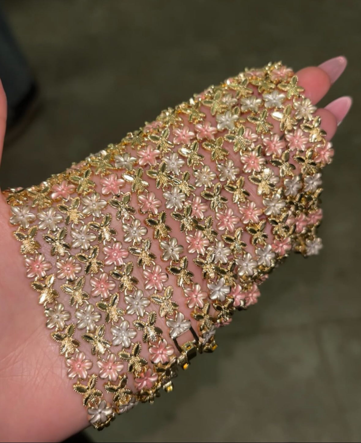 hibiscus flower bracelet