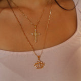 White Cross  Reina necklace