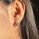 Silver mini hoops