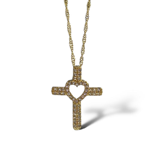 Amorcito cruz necklace