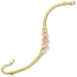 Three heart snake bracelet