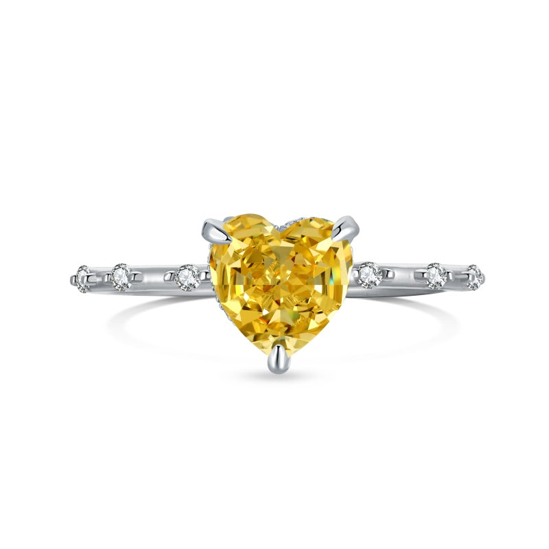 Yellow Valentines 925 Sterling Silver Ring