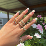 14k Gold plated Half butterfly Ring