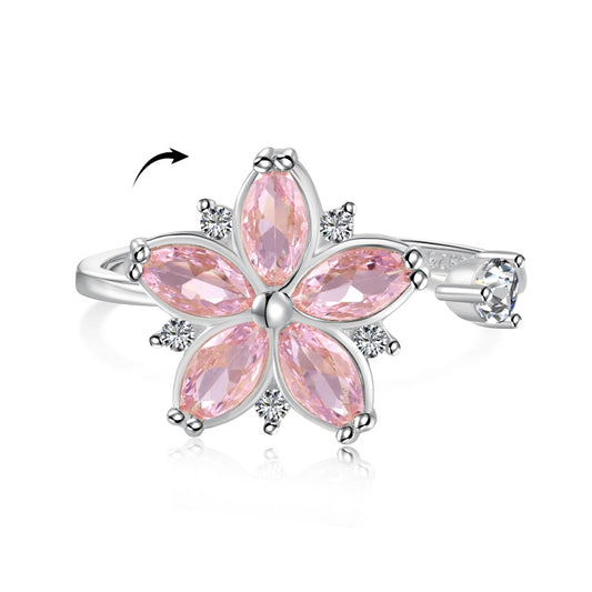 Samara Flower S925 Ring (adjustable)(spins)