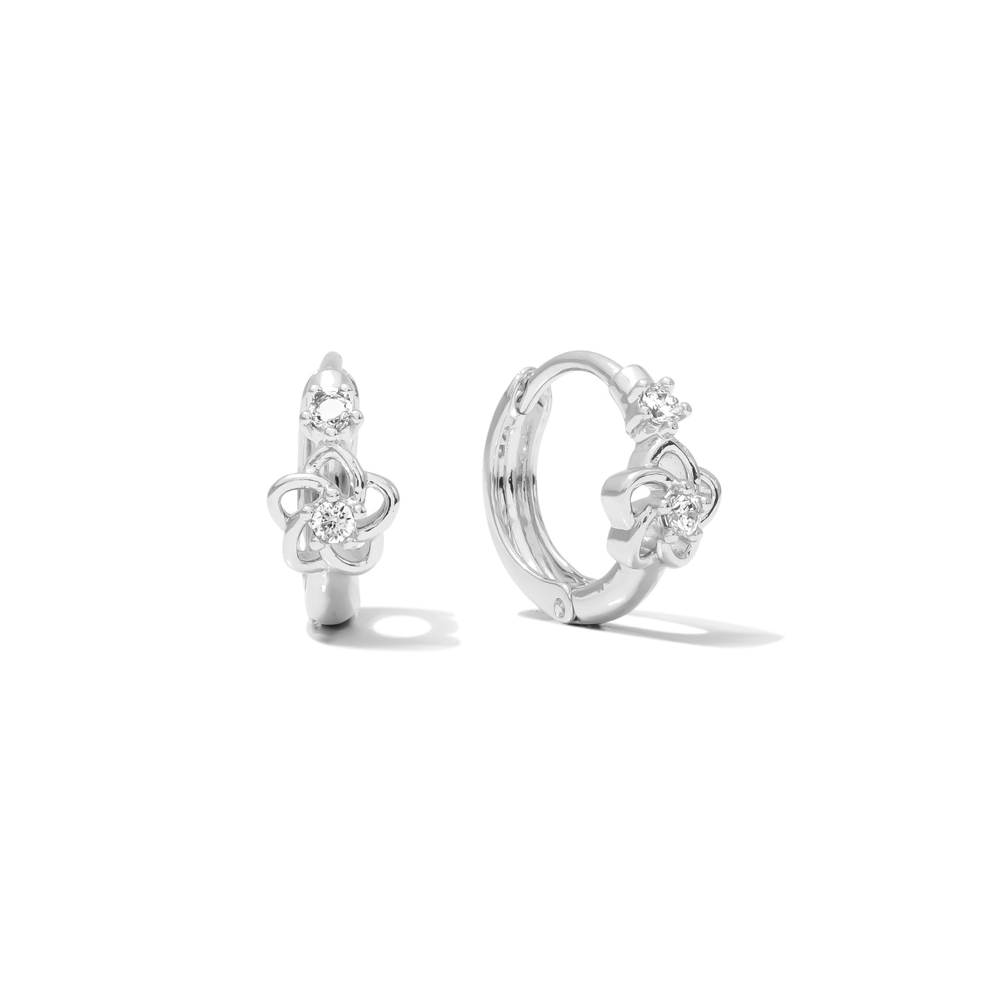 Silver mini hoops