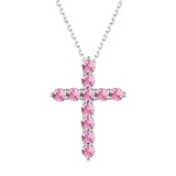 Pink cross 925 Sterling Silver