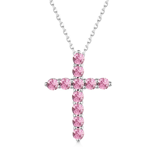 Pink cross 925 Sterling Silver