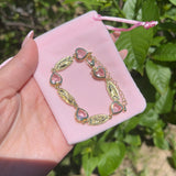 Pink heart virgencita & san Judas bracelet