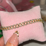 Pulsera cubana brillante