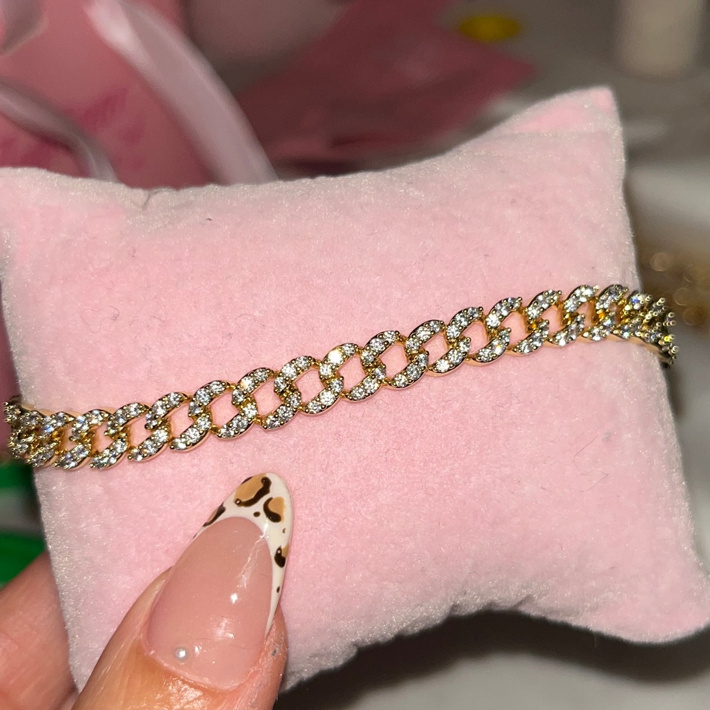 Cuban Sparkly Bracelet