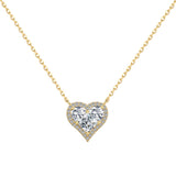 #2 White heart 925 Sterling Silver Necklace