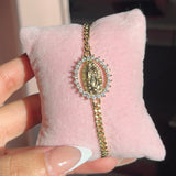Pulsera Virgen María Ovalada