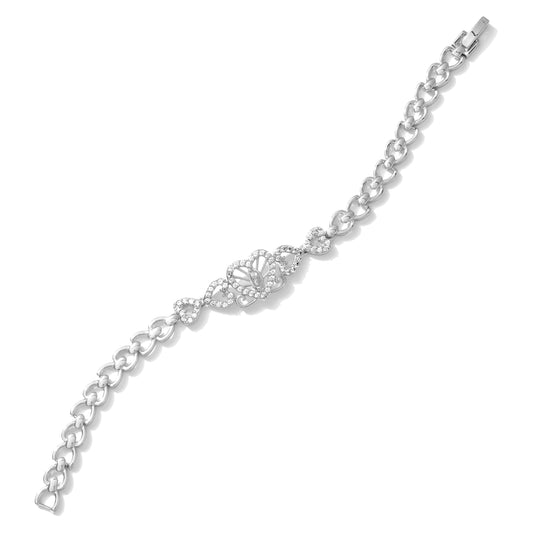 Pulsera corazón virgencita /Plata