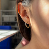 Sparkly  heart hoop earrings