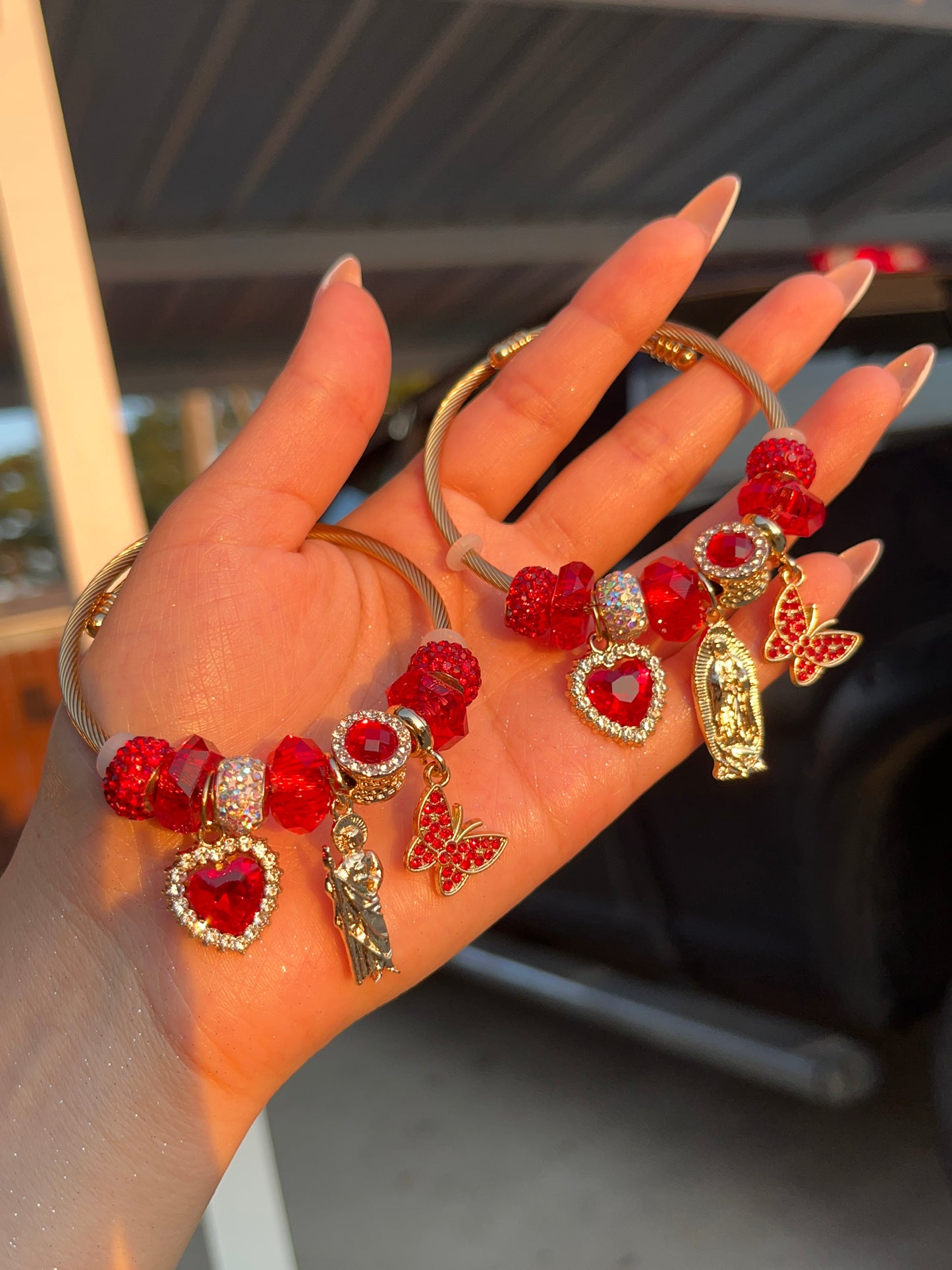 Red charm bracelet