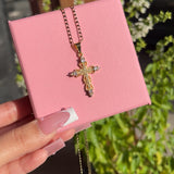 White Cross  Reina necklace