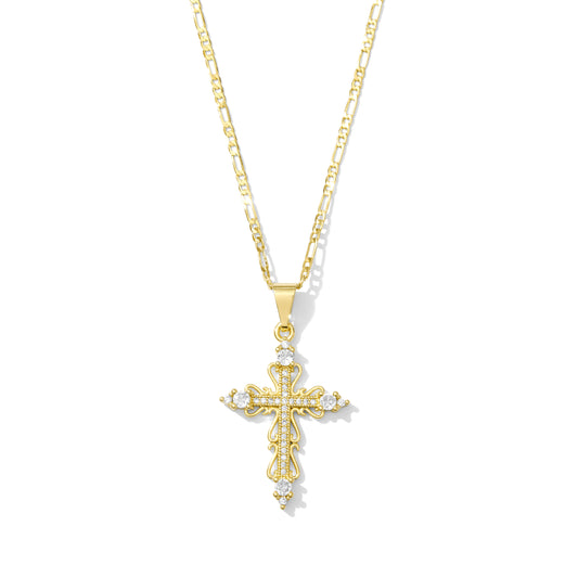 White Cross  Reina necklace