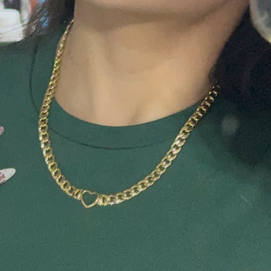 Cuban heart necklace