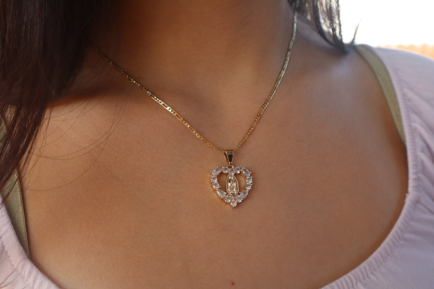 Corazón virgencita necklace 💫🤍