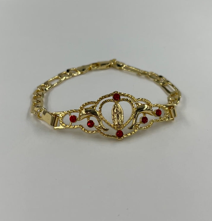 Red Crown Virgin Mary bracelet