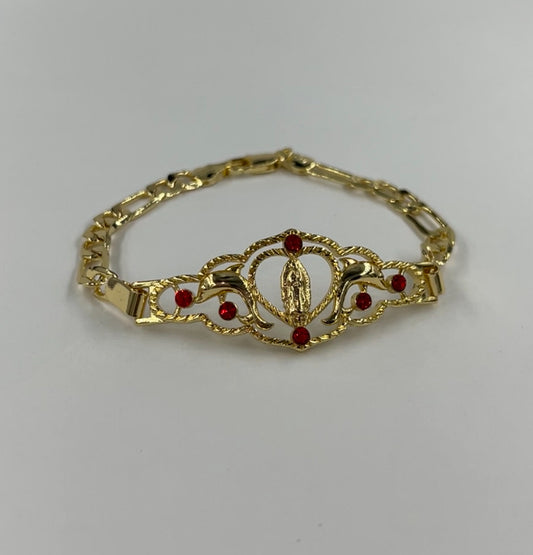 Red Crown Virgin Mary bracelet