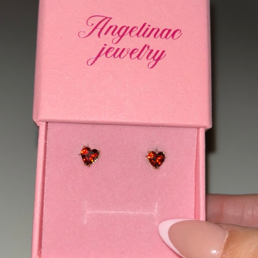 Red Heart Small stud earrings