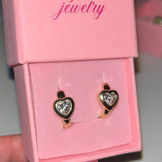 Small heart earrings