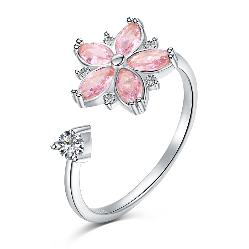 Samara Flower S925 Ring (adjustable)(spins)