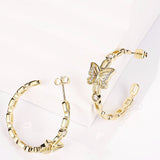 Mariposa hoop earrings