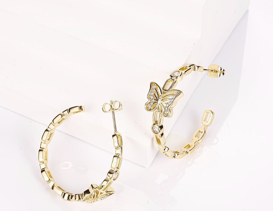 Mariposa hoop earrings