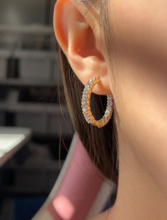 Bling babe hoops