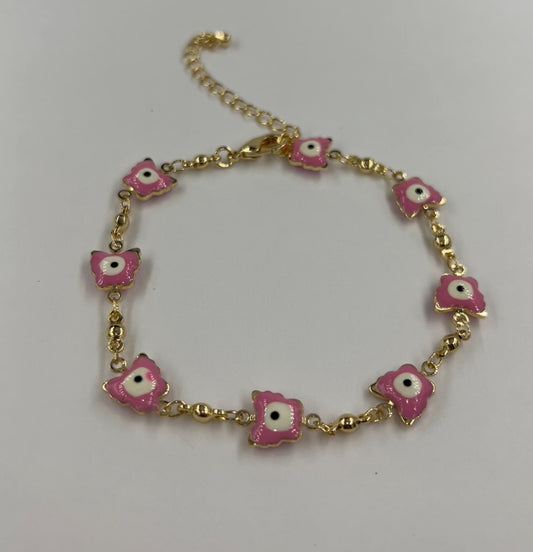 Pink evil bracelet