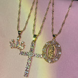 Flower uno Virgencita necklace