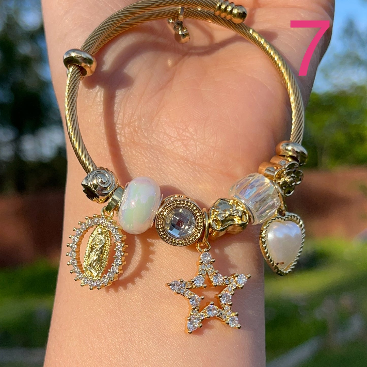 White charm bracelet