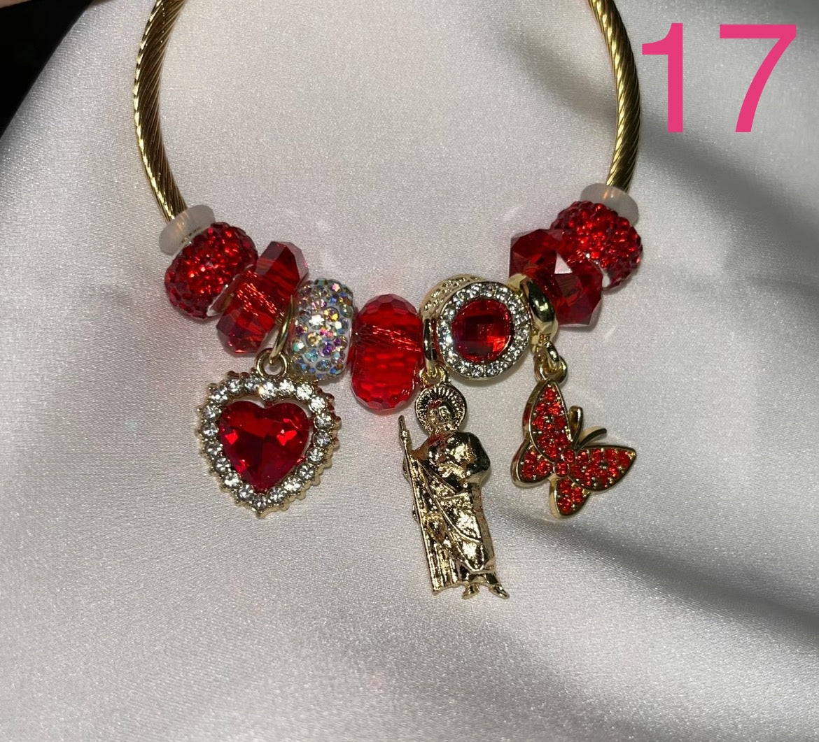 Red charm bracelet