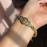 Pulsera Virgen María con Flores