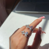 Pink Pretty Bow 925 Sterling Silver Ring