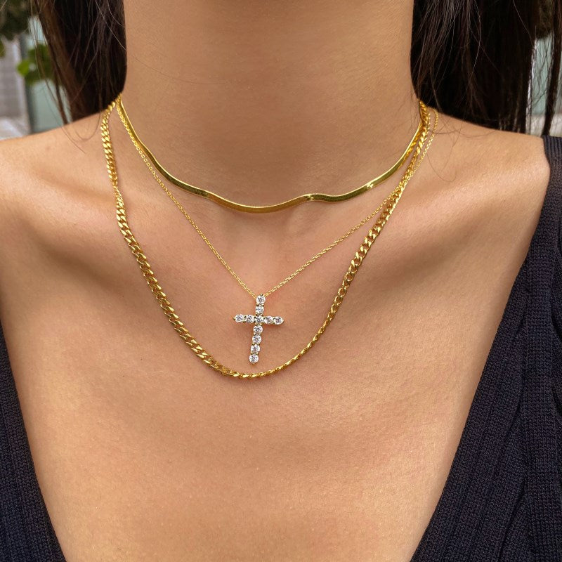 #2 Cross 925 Sterling Silver Necklace